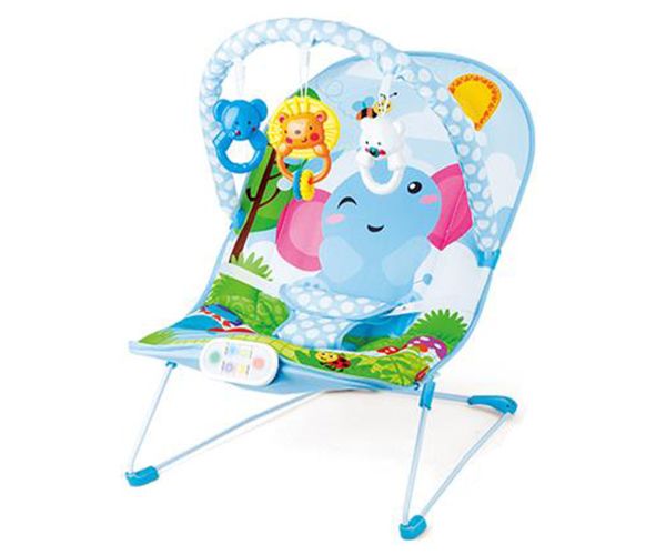 Scaun de odihnă muzicală și vibrație cu model elefant