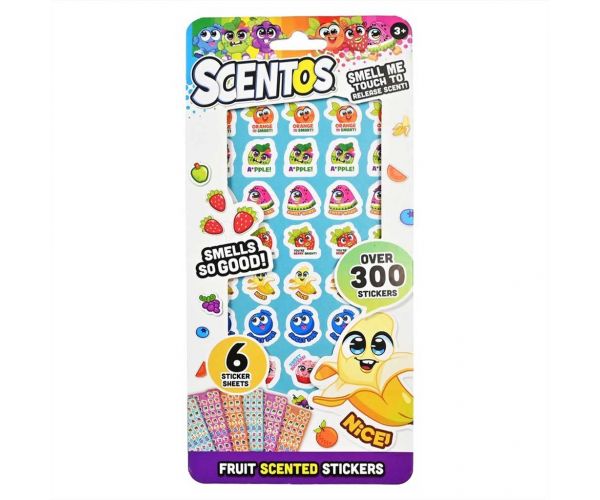 Scentos 6 coli de autocolante cu miros de fructe