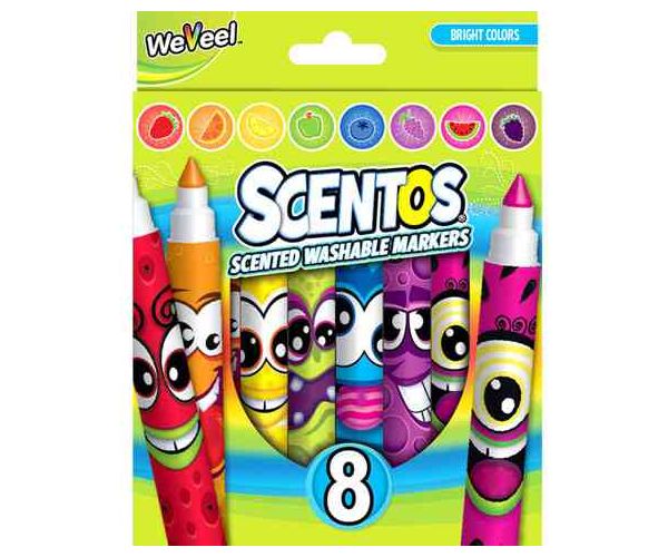 Scentos illatos élénk színű filctoll 8db-os