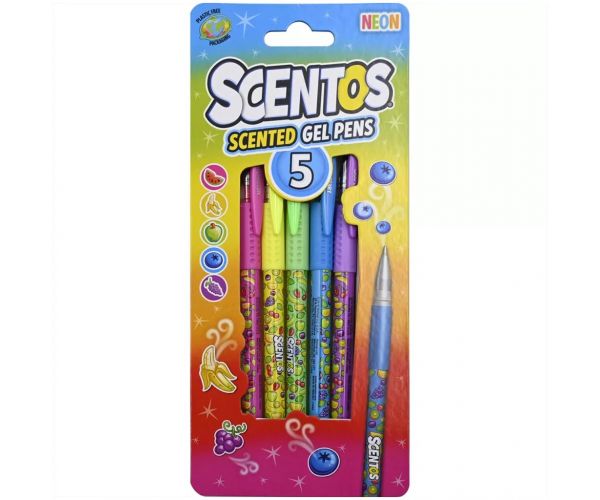 Scentos Pix cu gel parfumate, set de 5 - culori neon