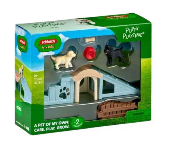 Schleich: Farm World Set de joacă căsuță pentru căței (42763)