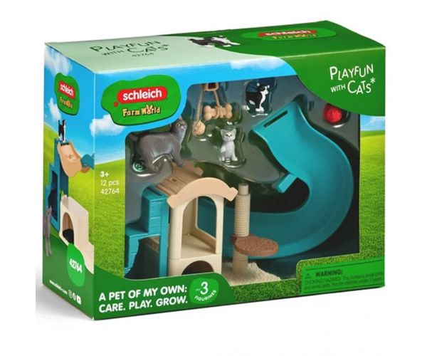 Schleich: Farm World Set de joacă cu căsuță pentru pisici (42764)