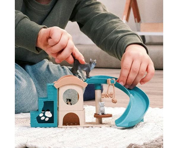 Schleich: Farm World Set de joacă cu căsuță pentru pisici (42764)