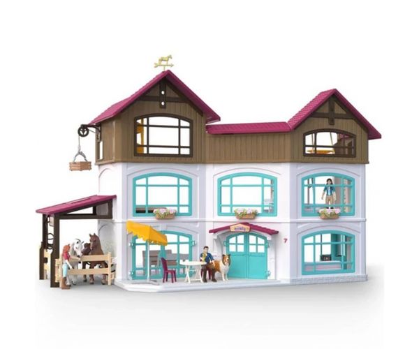 Schleich: Horse Club Vilă la malul lacului și grajd (42785)