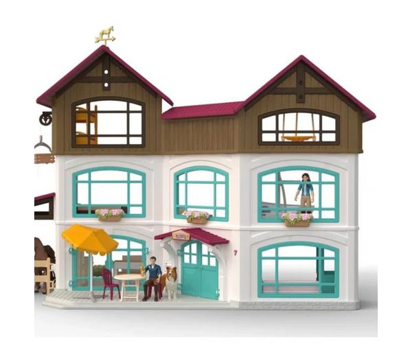 Schleich: Horse Club Vilă la malul lacului și grajd (42785)