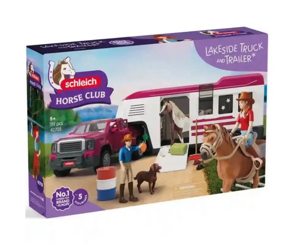 Schleich: Transportor de cai cu vehicul off-road și cai (42705)