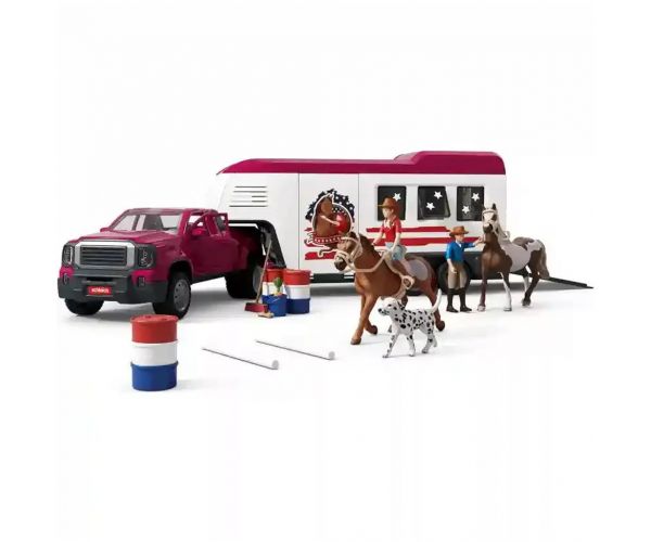 Schleich: Transportor de cai cu vehicul off-road și cai (42705)