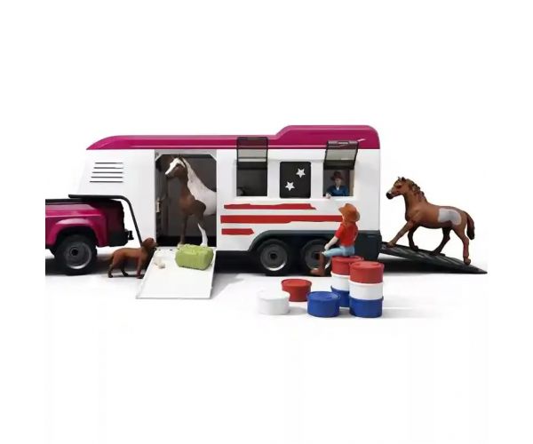 Schleich: Transportor de cai cu vehicul off-road și cai (42705)