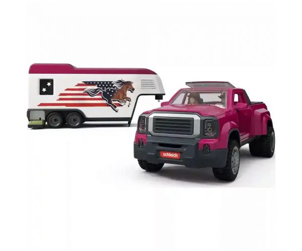 Schleich: Transportor de cai cu vehicul off-road și cai (42705)