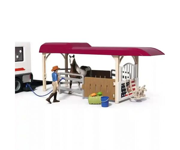 Schleich: Transportor de cai cu vehicul off-road și cai (42705)