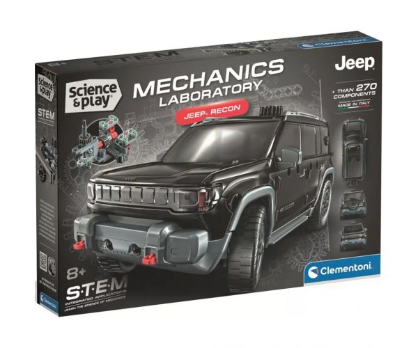 Science & Play: Atelier mecanic – set de construcție Jeep Recon - Clementoni