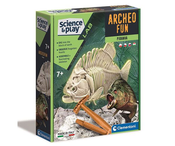 Science & Play: Piranha set arheologic fluorescent - Clementoni