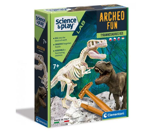 Science & Play: T-Rex set arheologic fluorescent - Clementoni