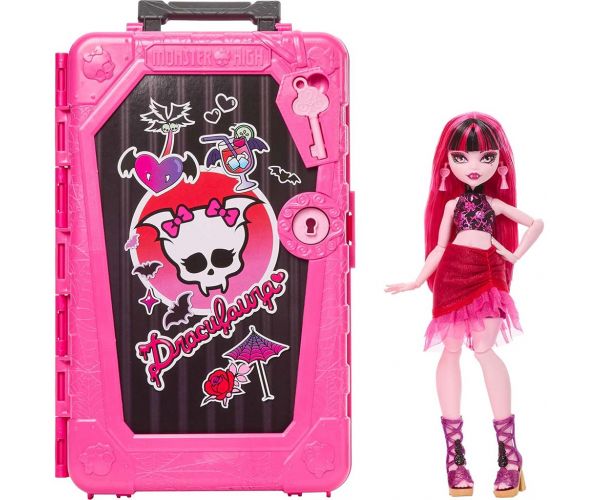 Secretele Monstruos de Buni Prieteni Monster High: Călătorie înfiorătoare Draculaura păpușă - Mattel