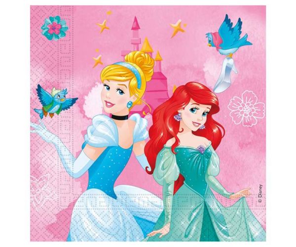 Șervețele de hârtie Disney+Prințese, 2 straturi, pachet de 20 bucăți