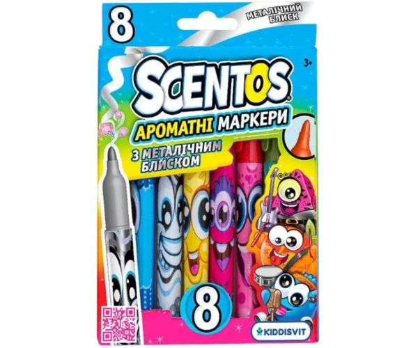 Set Scentos de 8 carioci parfumate, cu finisaj metalic