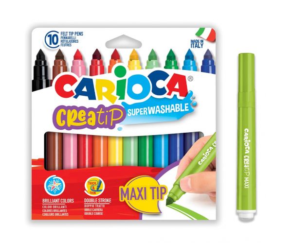 Set de 10 markere maxi Creatip - Carioca