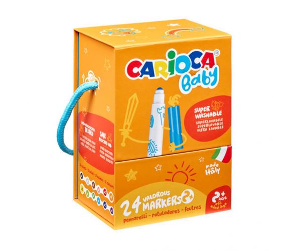 Set de 24 carioci lavabile pentru bebeluși - Carioca