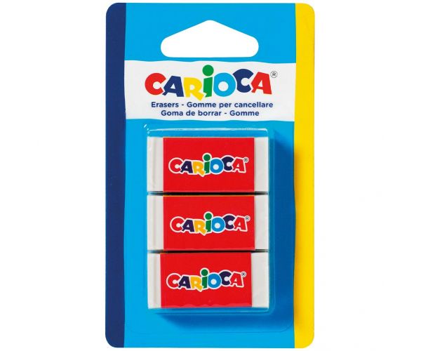Papírtokos radír 3db-os szett - Carioca