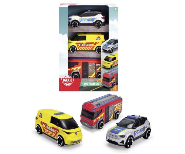 Set de 3 vehicule de urgență - Dickie Toys