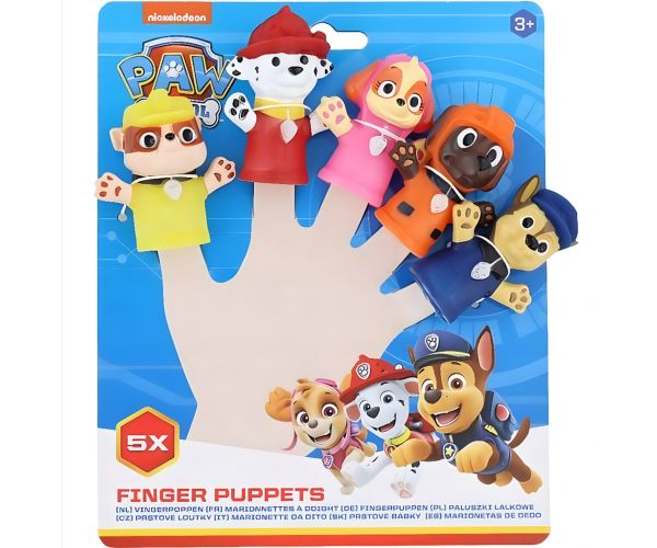 Set de 5 marionete deget pentru copii cu personaje din Patrula Cățelușilor