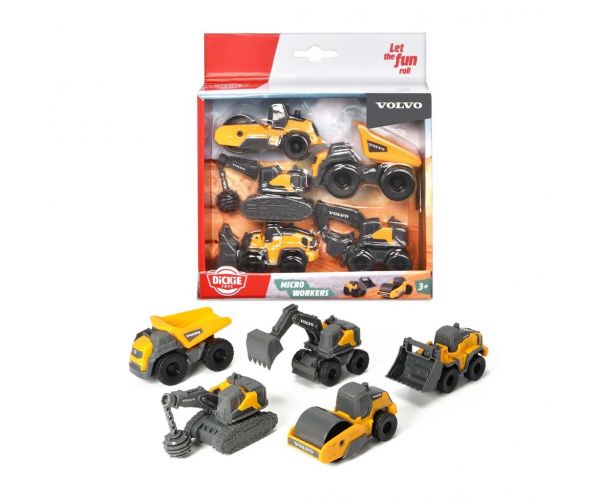 Set de 5 mini utilaje Volvo - Dickie Toys