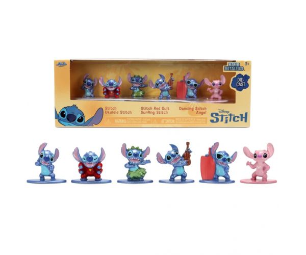 Set de 6 figurine Nano metalice Disney Stitch - Jada Toys