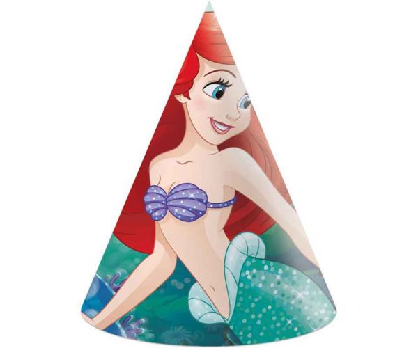 Ariel a kis hableány party kalap 6db-os szett