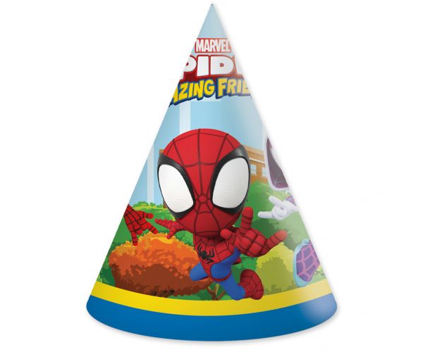 Set de 6 pălării de petrecere Spidey