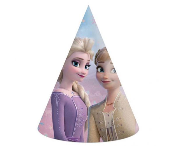 Set de 6 pălării de petrecere din hârtie Frozen 2