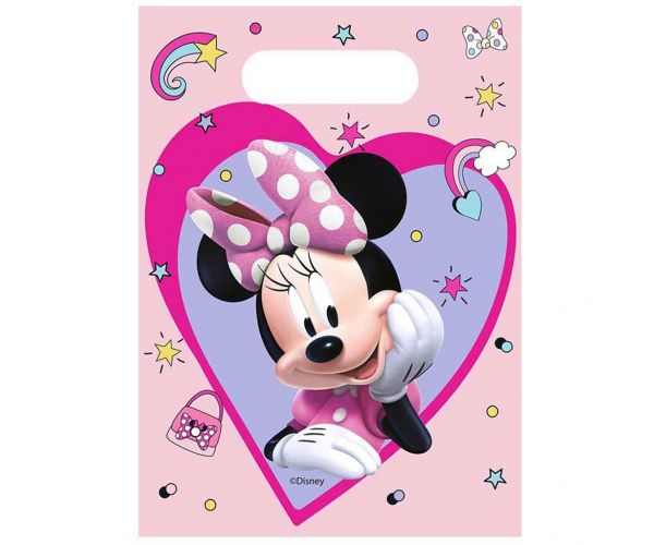 Set de 6 pungi cadou cu model Minnie Mouse