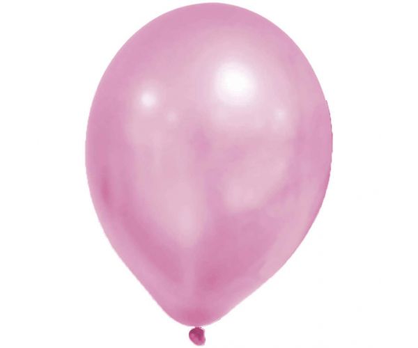 Set de 8 baloane roz pastel metalic