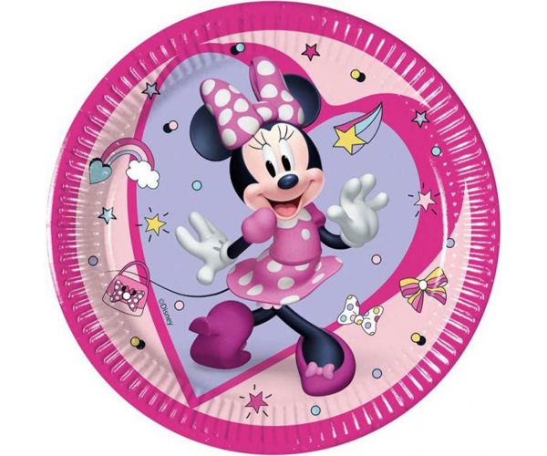 Set de 8 farfurii de hârtie Disney+Minnie Mouse, 20 cm