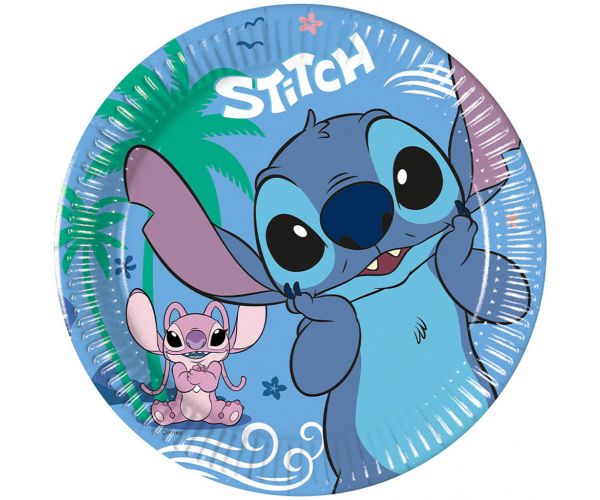 Set de 8 farfurii de hârtie Disney+Stitch, 20 cm