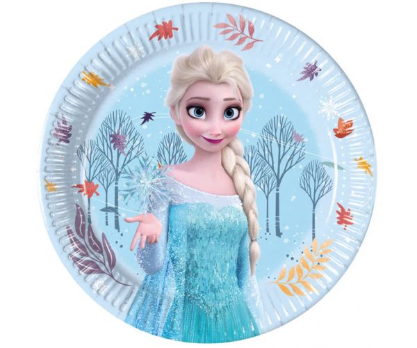 Set de 8 farfurii de hârtie Regatul de Gheață, 20 cm