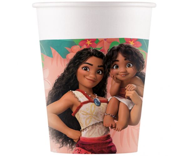 Set de 8 pahare de hârtie Disney+Prințese Vaiana 2, 200ml