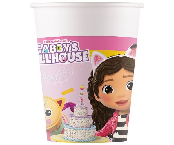 Gabi babaháza 8 db-os papírpohár szett 200ml