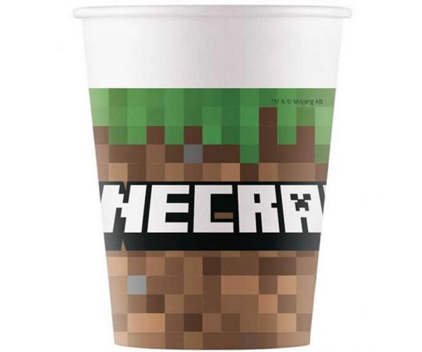 Minecraft 8 db-os papírpohár szett 200ml