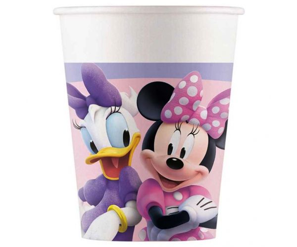 Minnie egér és Daisy mintás papírpohár 8db-os szett 200ml