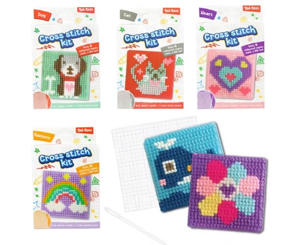 Set de broderie pentru începători, disponibil în mai multe variante, 1 buc.