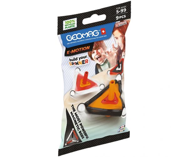 Set de construcție magnetică Geomag E-Motion Spinner, 9 piese