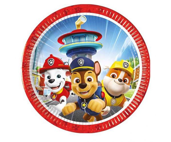 Set de farfurii de hârtie Paw Patrol, 8 bucăți, 20 cm