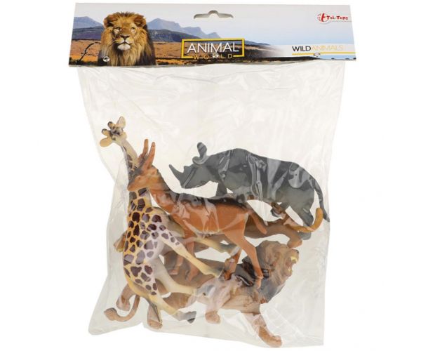 Set de figurine cu animale sălbatice Animal World, 6 bucăți