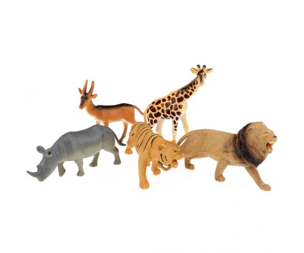Set de figurine cu animale sălbatice Animal World, 6 bucăți