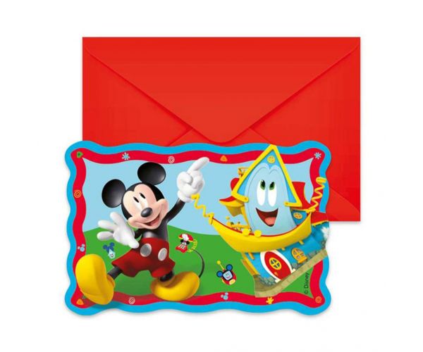 Disney Mickey egeres party meghívó 6db-os szett