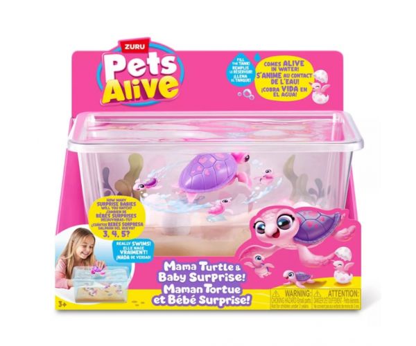 Set de joacă Pets Alive Mama și puiul de broască țestoasă