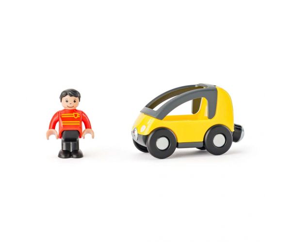 Set de joacă garaj din lemn cu două etaje și vehicule - Woodyland
