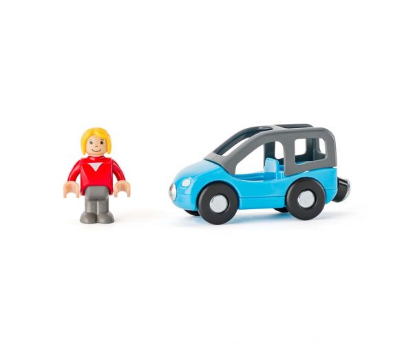 Set de joacă garaj din lemn cu două etaje și vehicule - Woodyland