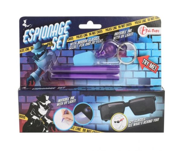 Set de joacă spion cu ochelari cu oglindă și set de scriere secretă UV