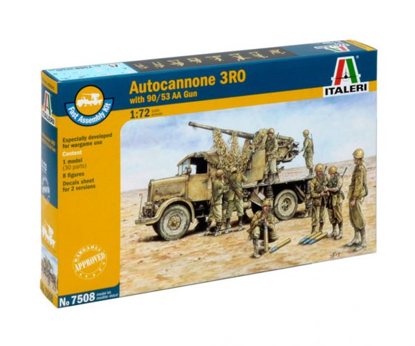 Italeri 1/72 Autocannone 3RO légvédelmi löveg 8db figurával makett szett